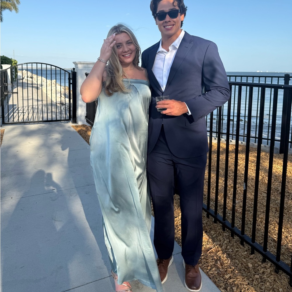 Green Formal Silk Dress